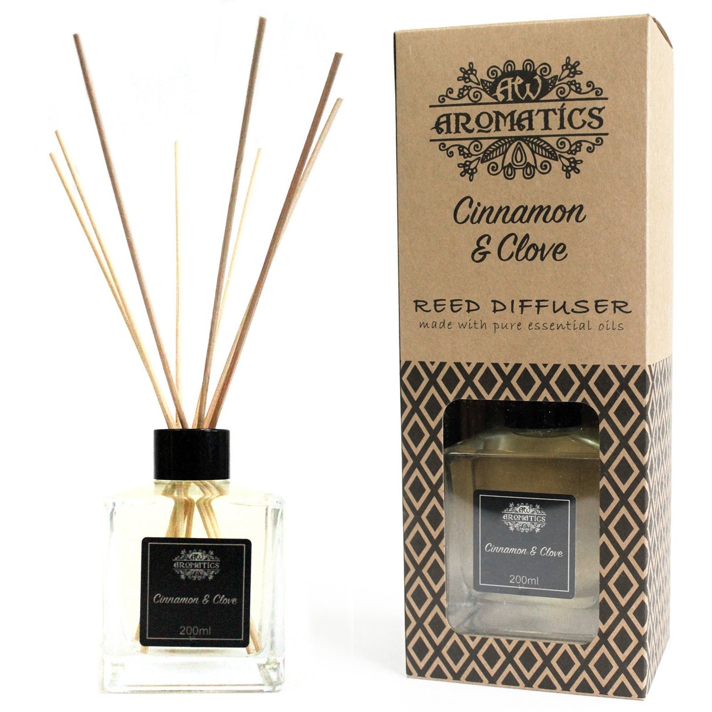 200ml Cinnamon & Clove Premium Essential Oil Reed Diffuser