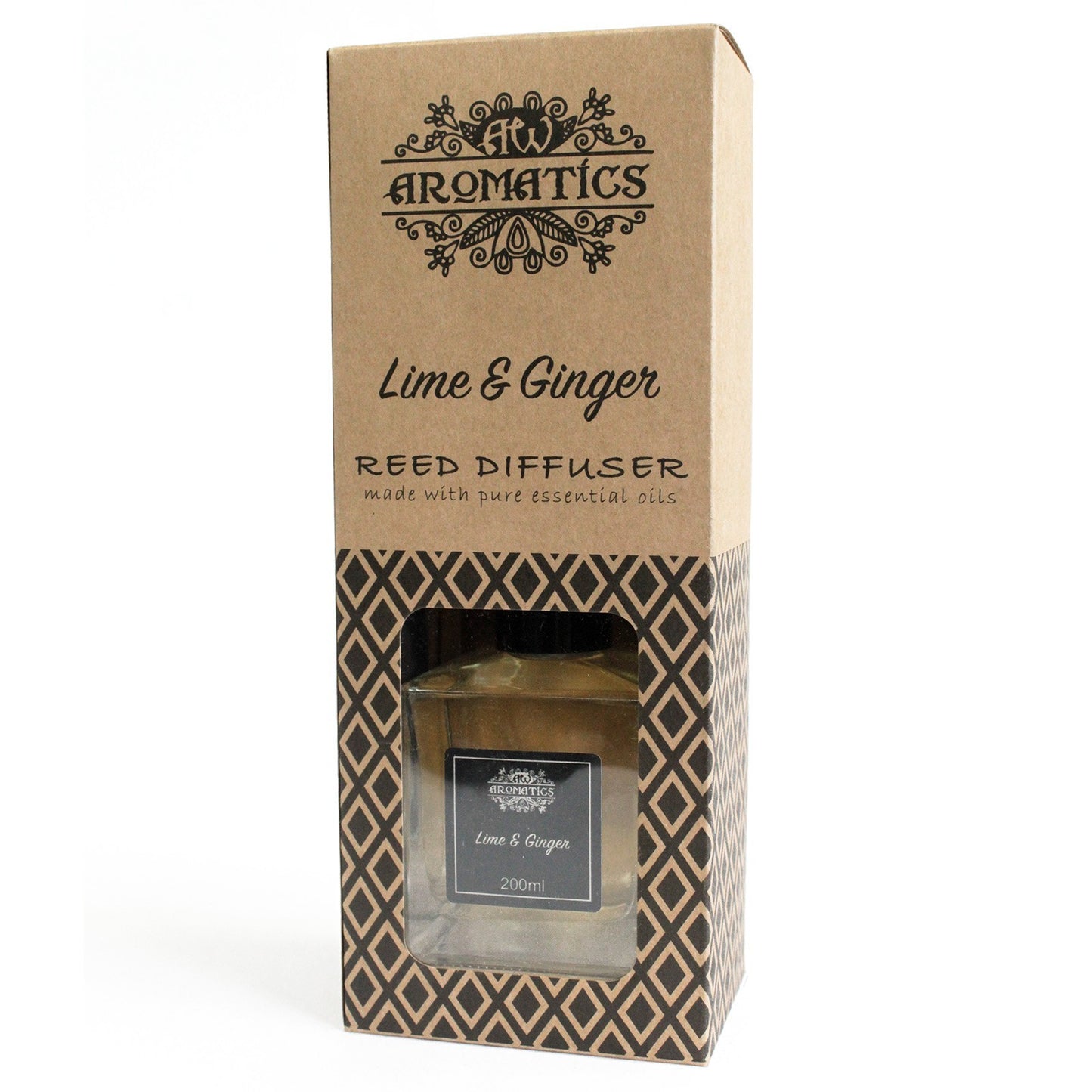 200ml Lime & Ginger Premium Essential Oil Reed Diffuser