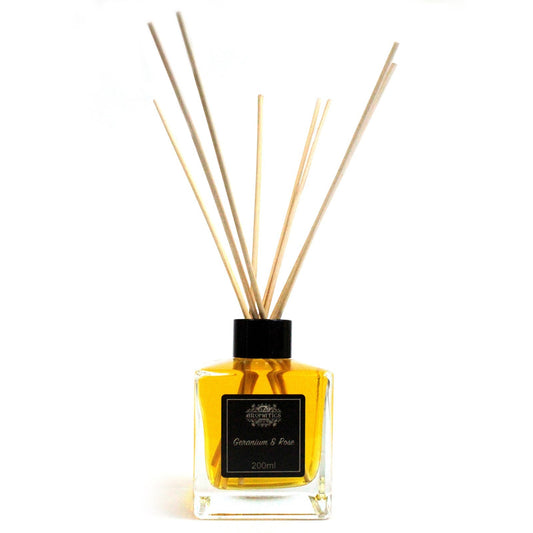 200ml Geranium & Rose Premium Essential Oil Reed Diffuser