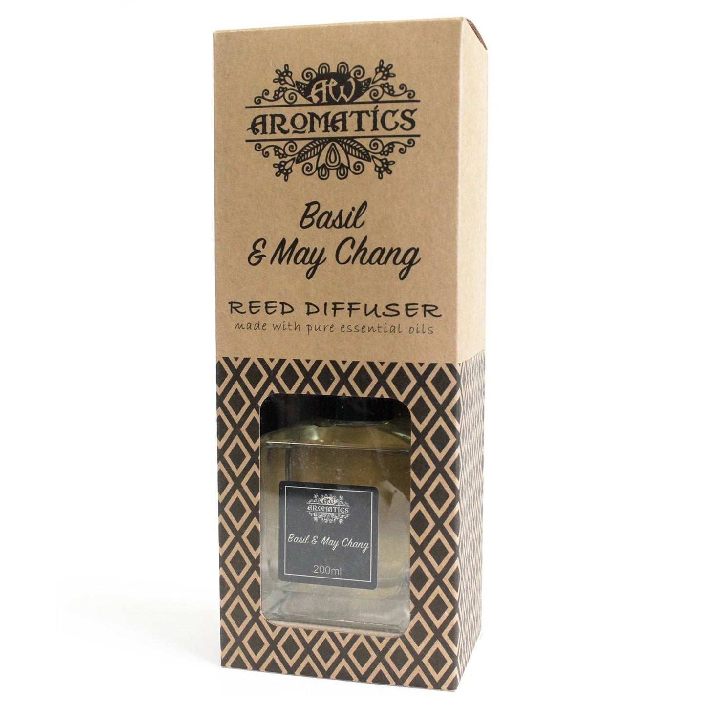 200ml Basil & Maychang Premium Essential Oil Reed Diffuser