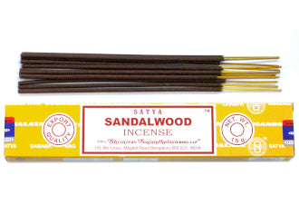 Satya Incense Sticks Starter Pack Set (7 scents + Mango Wood Incense Holder)