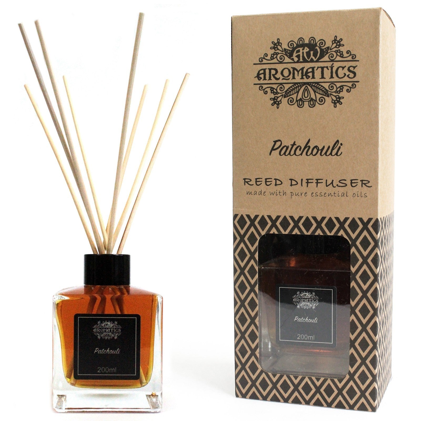 200ml Patchouli Premium Essential Oil Reed Diffuser