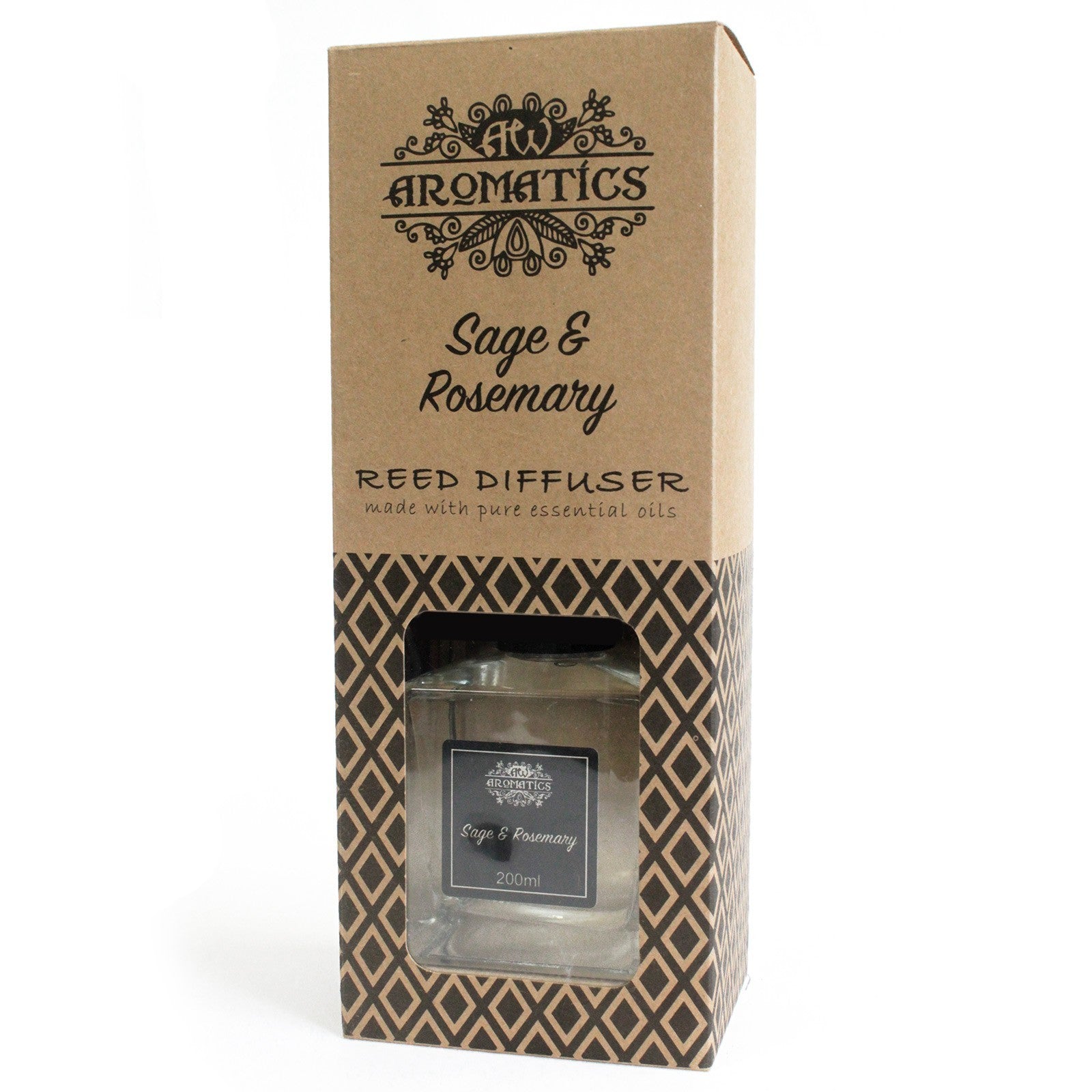 200ml Sage & Rosemary Premium Essential Oil Reed Diffuser