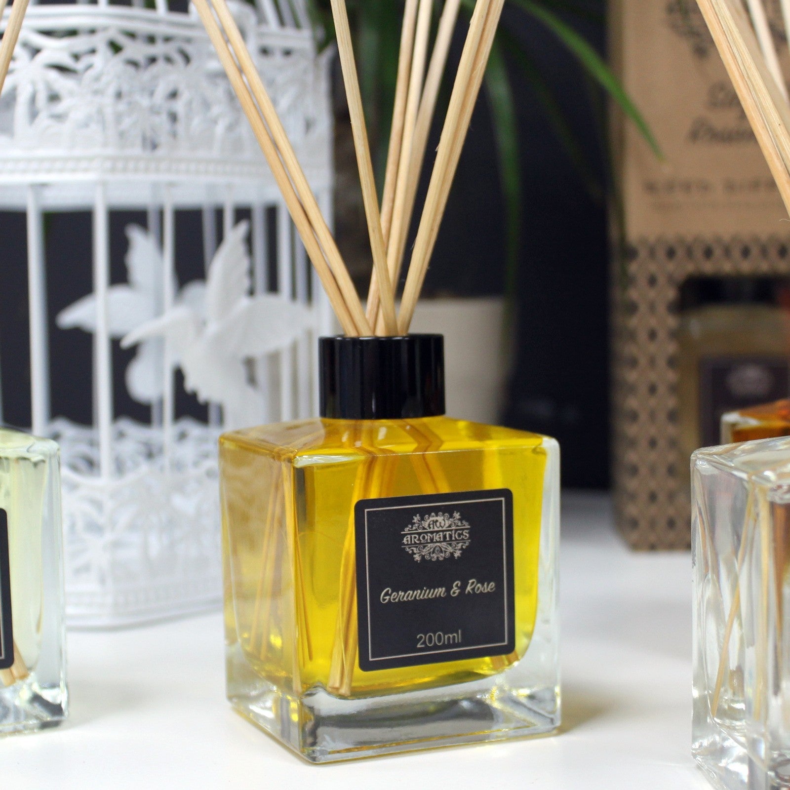 200ml Geranium & Rose Premium Essential Oil Reed Diffuser