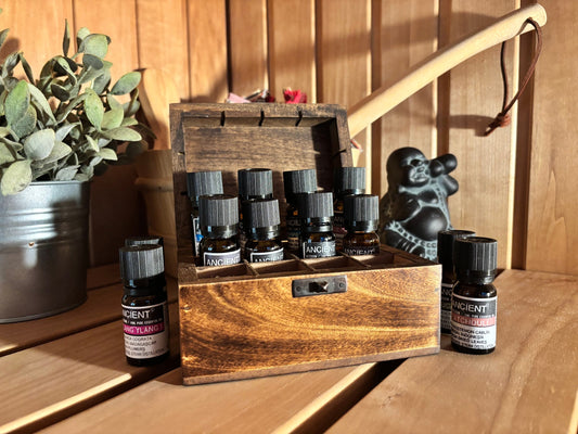 Bundelproduct Top 12 Aromatherapie Box met Mini Aroma Diffuser
